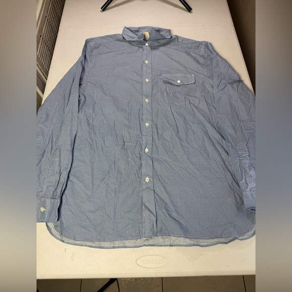 RRL Ralph Lauren Check Western double RL Yoke Blue Cotton Work Shirt Sz XXL - Picture 10 of 11